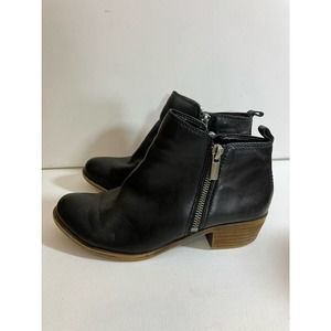 Lucky Brand Black Basel Round Toe Ankle Boot Size 6
